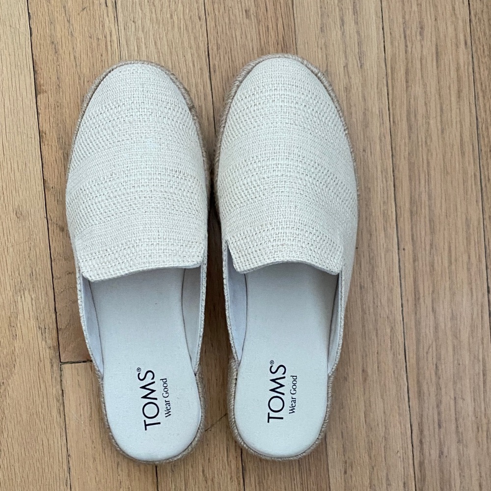 TOMS Women's White Espadrille Slip-Ons